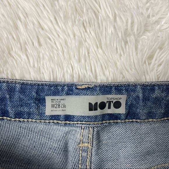 Sold** Topshop Side snap straight leg jeans size 28 - Picture 6 of 6